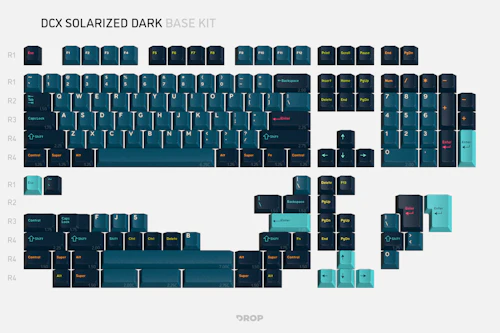 Drop DCX Solarized Dark Keycap Set Details | Mechanical Keyboards Drop DCX Solarized Dark Keycap Set Details | Mechanical Keyboards